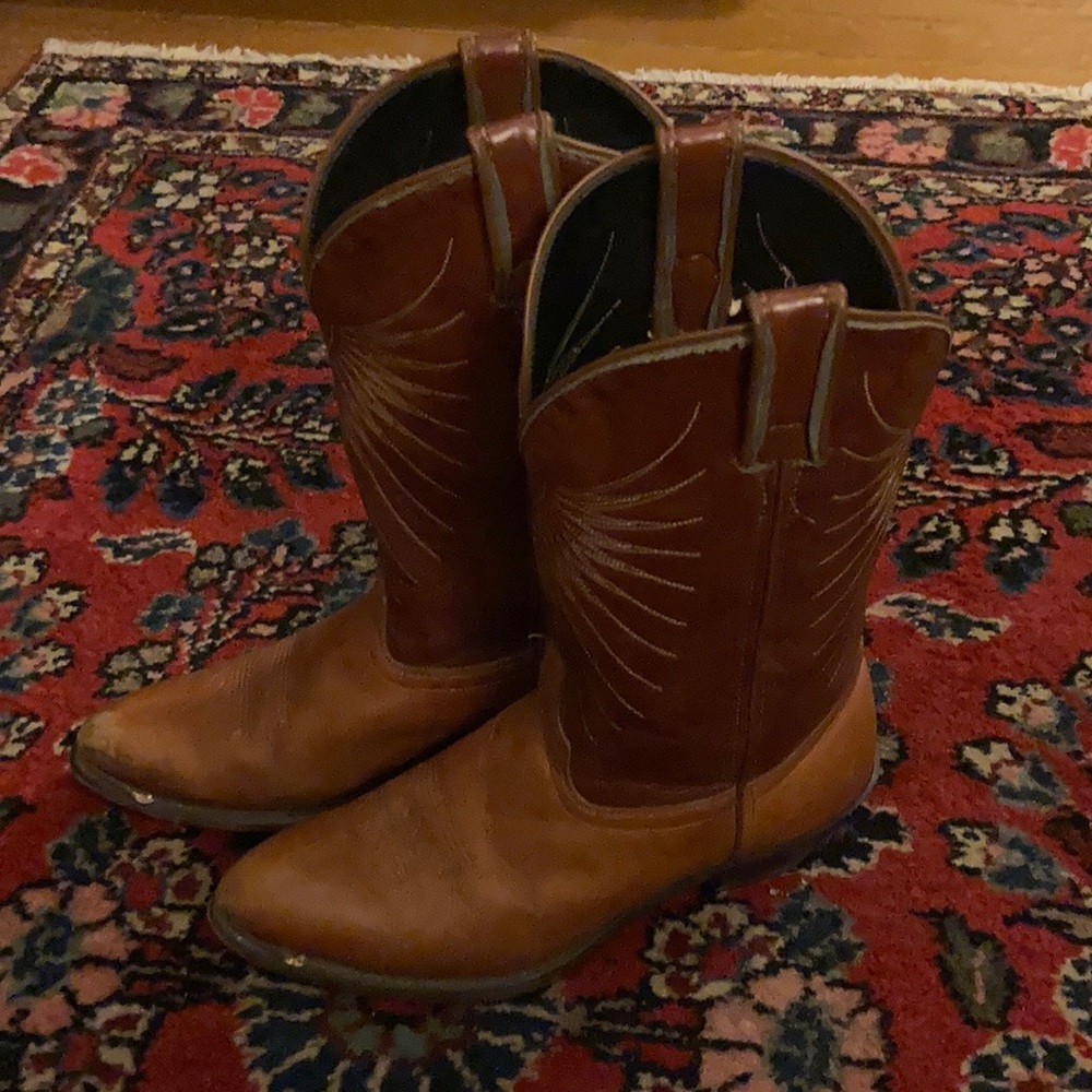 Vintage Leather Cowboy Boots, 8.5
